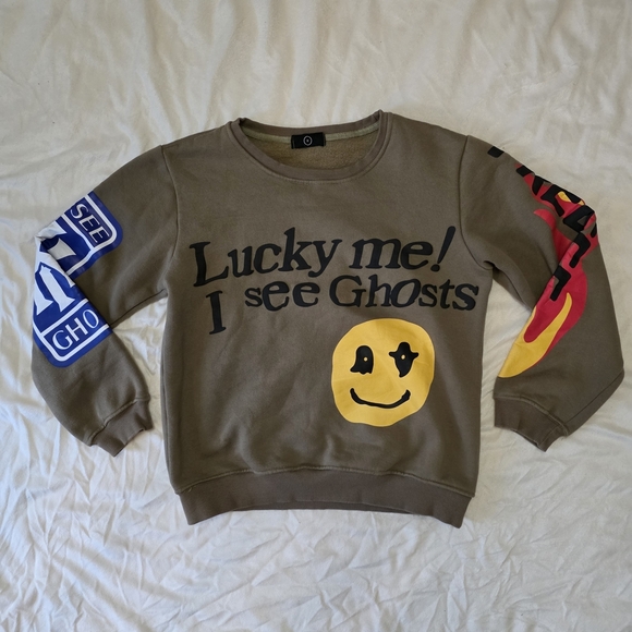 "Lucky me! I see Ghosts" Kanye Inspired Crewneck - Picture 1 of 7